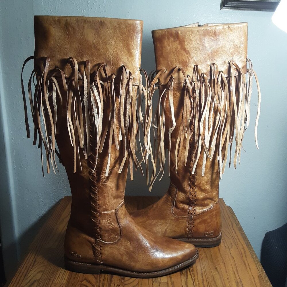 Bed Stu Leather Hoplia Boots in Tan